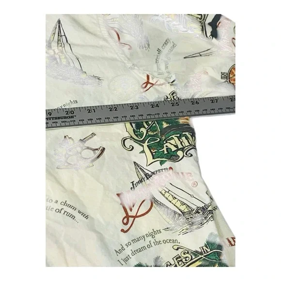 Jimmy Buffett Margaritaville XLarge Changes in Latitudes Hawaiian Shirt Cream - Picture 11 of 11